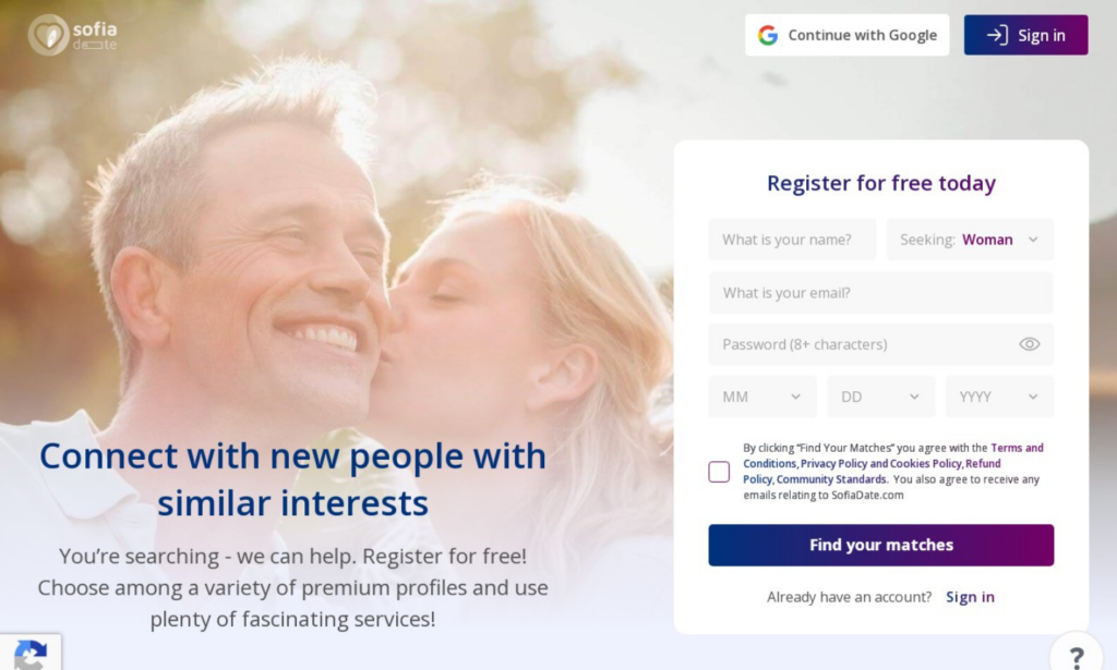 SofiaDate Sign Up & Log In